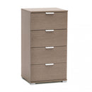 Mobiletto 4 Cassetti Rovere Grigio 45x38x85 h cm in Truciolare bilaminato Rovere grigio
