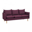 Divano 3 Posti Florin 188x84x51 h cm in Tessuto Viola