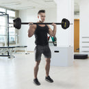 Bilanciere con Dischi 1,25Kg 2,5Kg 5Kg Peso Regolabile  Nero