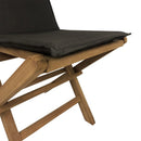 Cuscino per Sedia Pieghevole Pinta Seduta e Schienale Sfoderabile Spesso 3 cm Marrone      