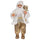 Weihnachtsmann-Marionette H46 cm aus goldfarbenem und weißem Stoff