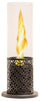 Bioethanol Tischkamin Ø20x49,5 cm aus Stahl und schwarzem Glas