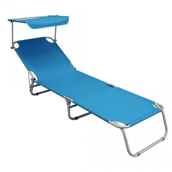 acquista Garten-Sonnenliege 188 x 58 x 24 cm aus hellblauem Aluminium