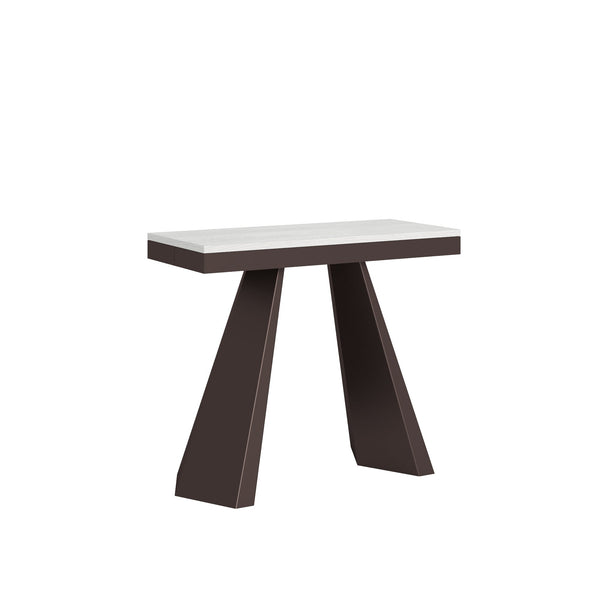 sconto Consolle Allungabile 90-300x40x77 cm in Nobilitato Bianco