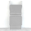 Lettino Prendisole da Giardino 181x60xH39 cm in alluminio e tela grigia Bagnino