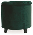 Pouf Poggiapiedi Contenitore Ø55x55 cm in Velluto Soriani Verde