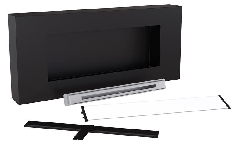 Camino a Bioetanolo da Parete 90x40 cm con Vetro o Senza Vetro Flig Kansas City