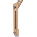 Lampada da Tavolo Scrivania Pieghevole in Legno e Metallo Bianco 
