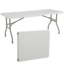 Tavolo Catering Pieghevole 180x75x74 cm in HDPE Bianco