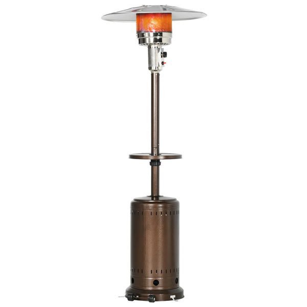 LPG-Gas-Pilzofen für den Außenbereich Ø81 x 221A cm 13kW in Stahl und braunem Aluminium sconto