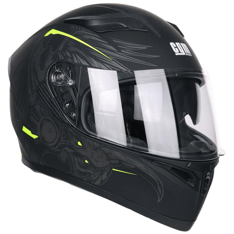 Casco Integrale per Scooter Visiera Lunga CGM Indian 316S Giallo Fluo Opaco XS - (53-54 cm)