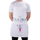 Grembiule Cucina 62x73 cm 100% Cotone VdE Tivoli 1996 Le Travisate Bianco