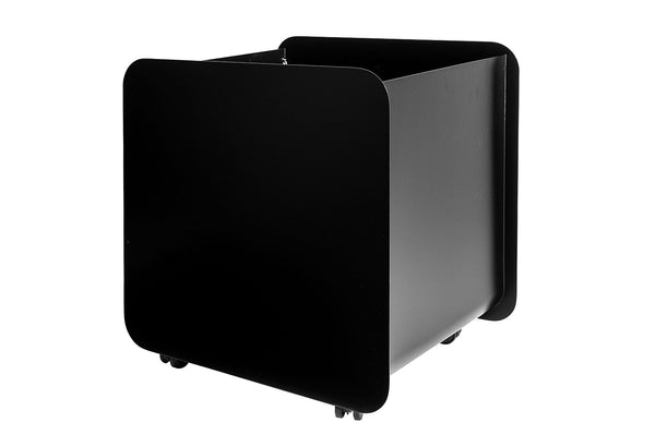 acquista Porta Pellet Senza Coperchio 40x49x50 cm in Ferro Verniciato Grigio Martellato