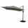 Saturno Dezentraler 3 x 3 m Gartenschirm aus weißem Aluminium mit grauem Stoff