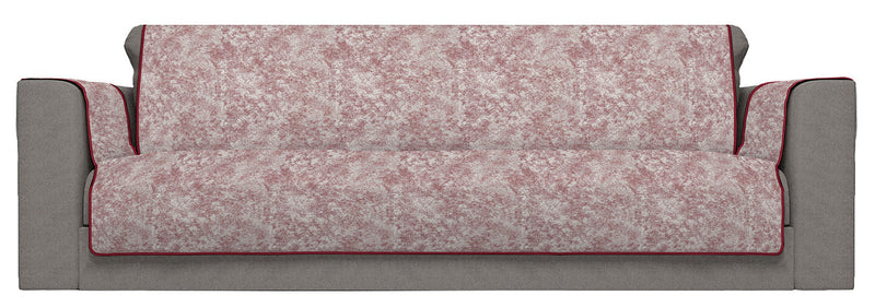 Copridivano con Copri Braccioli in Poliestere e Cotone Bordeaux Varie Misure