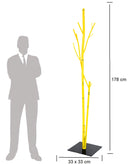 Appendiabiti da Terra 33x33x178 cm in Ferro Battuto Vasconi Bamboo Giallo