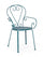 Sedia da Giardino 49x49x89h cm con Braccioli Etienne Ocean