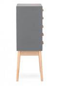 Cassettiera 5 Cassetti 43x30x88 cm Ordinary in Legno Grigio