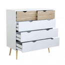 Mobile Wesley 99x39x101 h cm in Legno Bianco