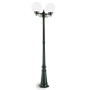 Lampada Palo Alto Due Luci per Giardino Colore Nero Diametro 25Cm per Esterno Linea Sfera Livos
