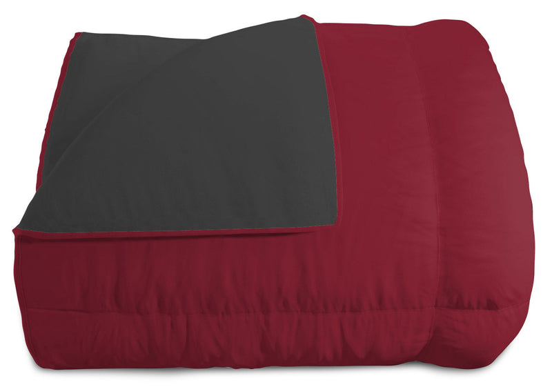 Trapunta Invernale Doubleface 300gr Bordeaux\/Grigio Scuro