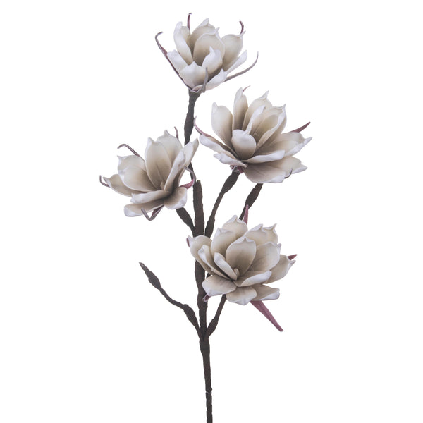 sconto Set 2 Magnolien Bestehend aus 4 Kunstblumen Höhe 95 cm Grau