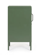 Comodino 1 Anta 40x35x76 cm Cambridge in Acciaio Verde