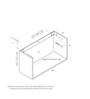 Mobile da Bagno Sospeso e Cassetto Soft Closing per Lavabo in Appoggio in Melaminico 100x45x37cm TFT Ibiza Tabacco Chiaro