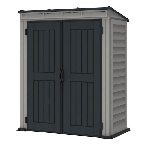 sconto Geräteschuppen 91 x 170 x 202 cm aus grauem/dunkelgrauem PVC