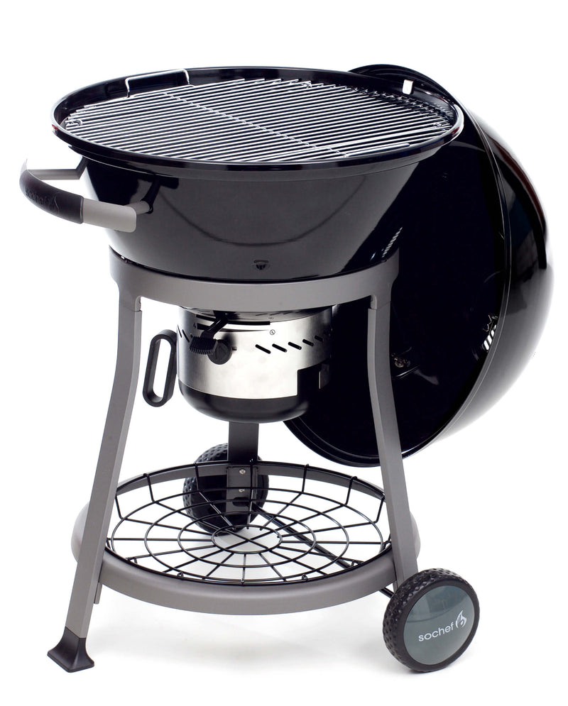 Barbecue a Carbone in Smalto Porcellanato Sochef Grande Pupo Nero