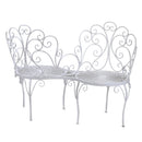 Poltrona Doppia da Giardino in Ferro 125x55H93,5cm Viareggio Bianca