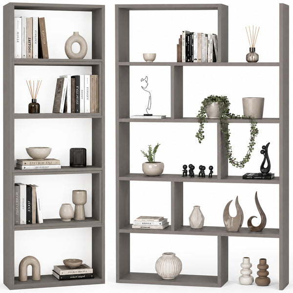 prezzo Libreria Modulare Apribile 72x22x200 cm Scaffale Libri Componibile in Legno