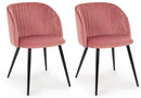 Set 2 Sedie 53x57x81,5h cm Queen Velvet Blush 
