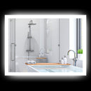 Specchio Bagno con Luci LED  3 Tonalità 70x50 cm Controllo Touch e Design Antiappannamento   