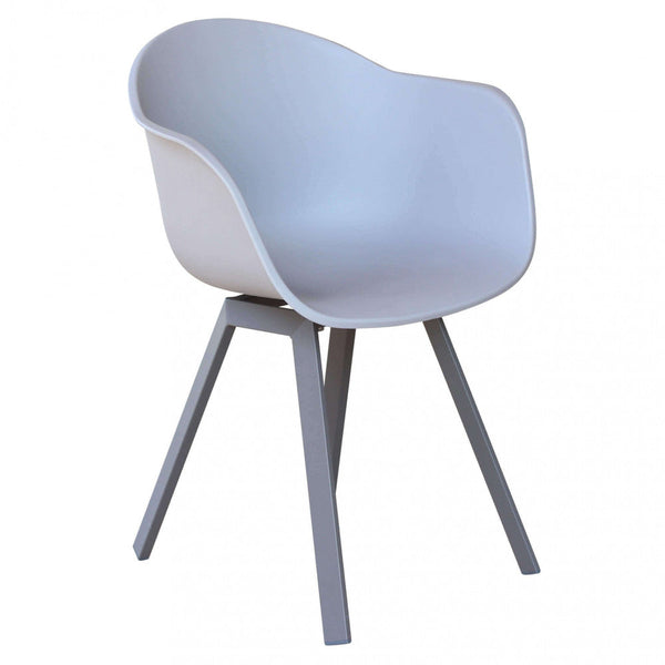 sconto Maui Sessel 63 x 55 x 79 h cm aus taubenfarbenem Kunststoff