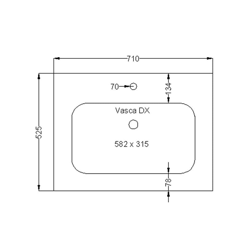 Mobile da Bagno sospeso Bali 02A Twist Platino TFT