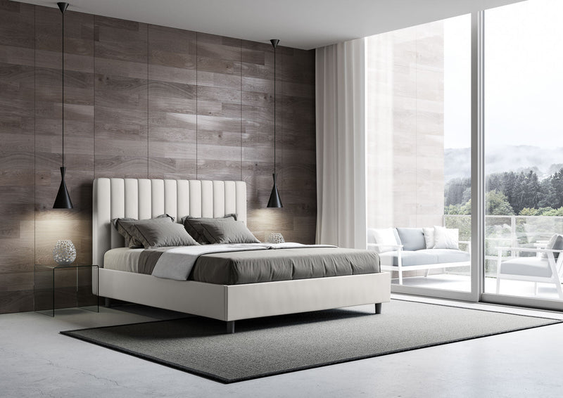 Letto Matrimoniale Agueda Bianco Varie Misure