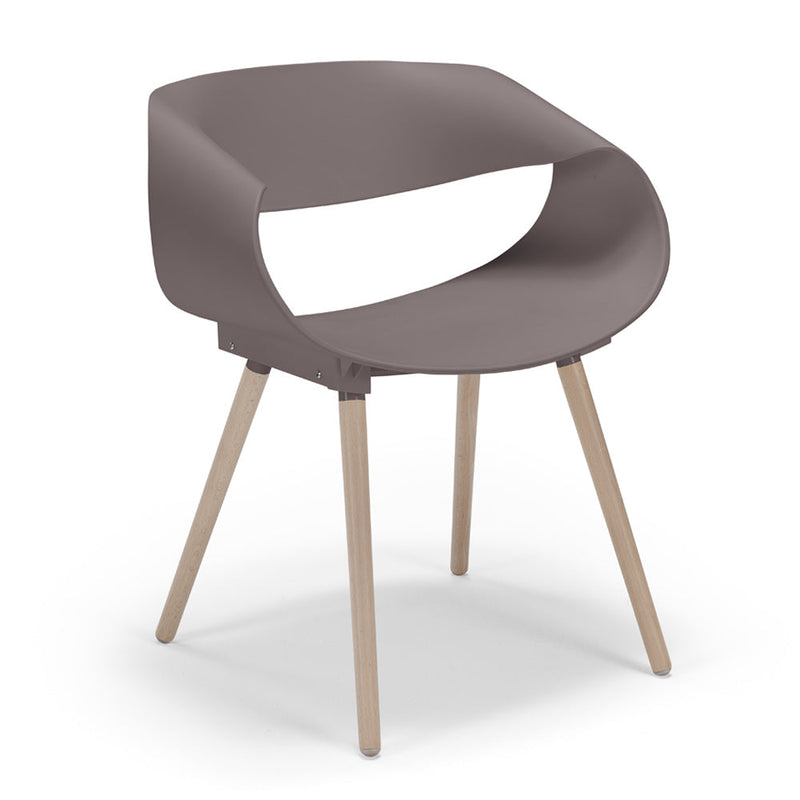 Set 4 Sedie 62x54x74 cm in Polipropilene Diletta Tortora