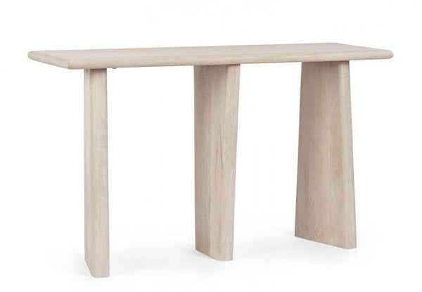 prezzo Consolle 130x40x75 cm Caffè White in Legno Naturale