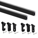 Set 2 Barre Appendiabiti per Armadio 115 cm in Alluminio Emuca Nero