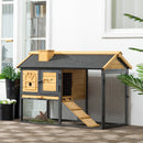 Conigliera da Giardino 120x55,5x80 cm in Legno di Abete e Acciaio Gialla e Nera