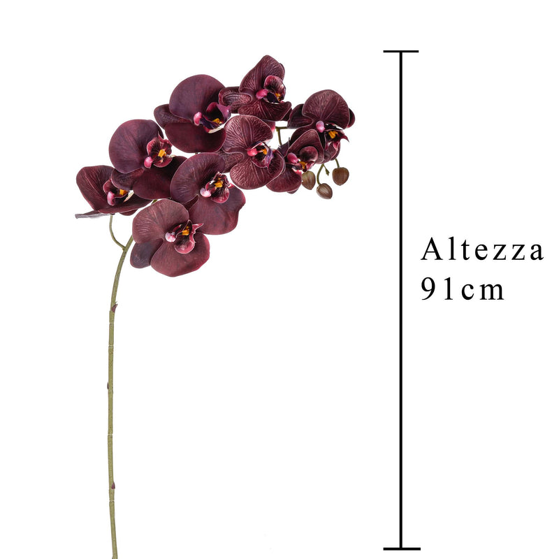 Set 3 Phalaenopsis Artificiali Real Touch Artificiale con 9 fiori Altezza 91 cm 