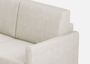 Divano Angolare 5 Posti 241x241x85 cm Karay in Tessuto Latte