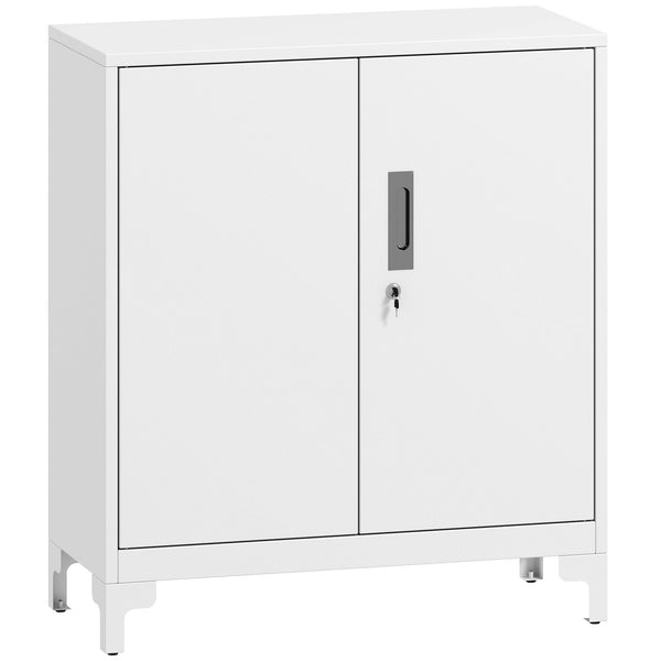 online Armadietto Portadocumenti 80x35x91 cm con 2 Ante e Chiavi in Metallo Bianco