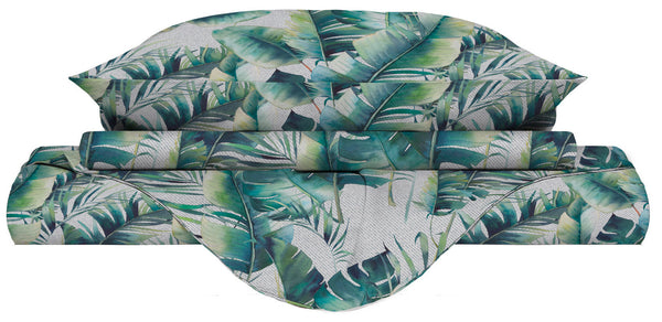 Bettbezug mit Kissenbezügen, bedruckt mit Maui-Mikrofaser, verschiedene Größen sconto