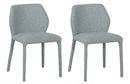 Set 2 Sedie da Soggiorno 50x55x77,5 cm in Poliestere Libby Felce