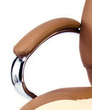 Sedia Poltrona Presidenziale da Ufficio in Similpelle Bozzini Mou Beige