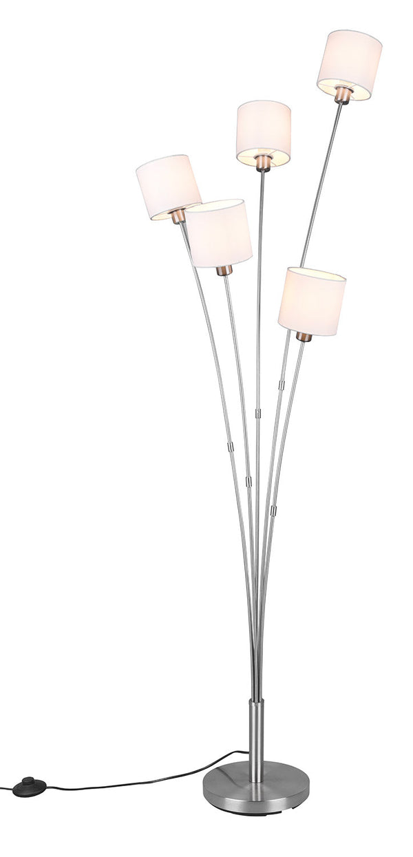 Piantana da Interno Attacco E14 in Metallo Nickel Opaco prezzo