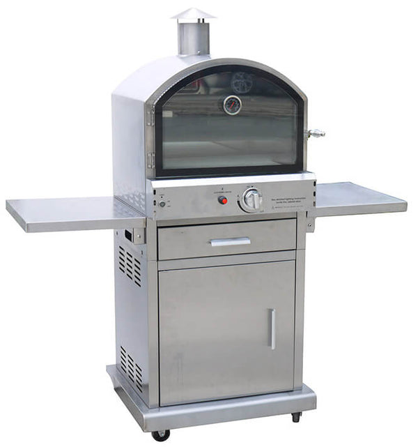 prezzo Outdoor-Pizzaofen und LPG-Grill mit Kraus Crono-Stahlregalen