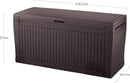 Baule Cassapanca da Esterno 116,7x57x44,7 cm in Resina Effetto Legno Keter Comfy Marrone